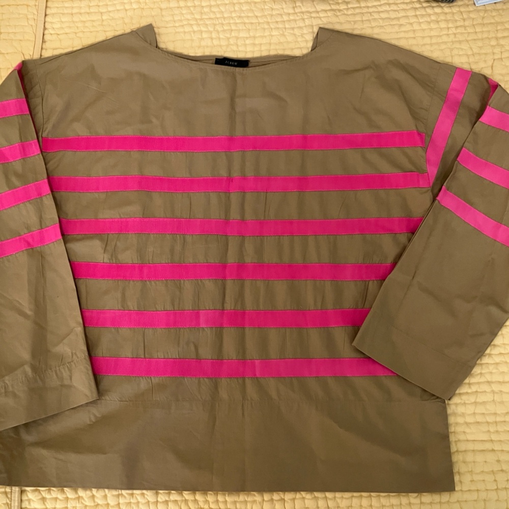 J.CREW Grosgrain Ribbon Striped Top